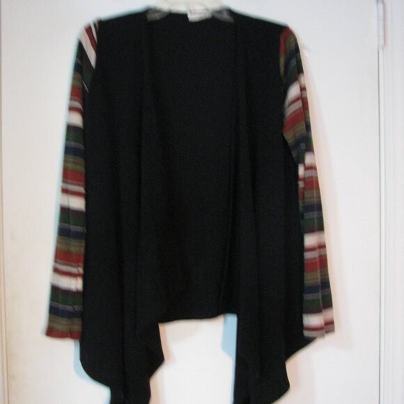 * Twenty Second 22nd Cardigan Small Black with Stripes Sweater - Picture 1 of 5